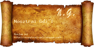 Nosztrai Gál névjegykártya